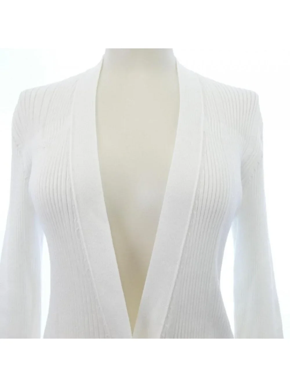 Chanel Long Cardigan White